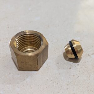 Nut and Brass Olive (pack of 10)